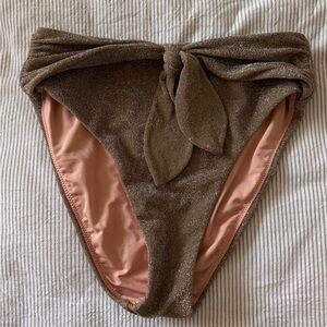 Jcrew highwaist gold Bikini Bottom